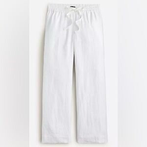 NWT J. Crew Wide Leg Seaside Linen Pant White Size Large